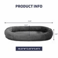 thumbnail image 3 of ZAFLY Human Dog Bed, Washable Floor Bed for People Adults, Flannel Fabrics Dog Bean Bed - Dark Grey, 3 of 10