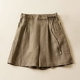 thumbnail image 1 of MKLEKYY Pantalones Cortos de Mezclilla para Mujer, Holgados, Informales, Elásticos, de Pierna Ancha, 1 of 4