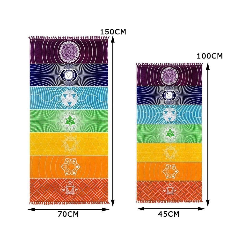 thepridecolors - Pride Rainbow Chakra Yoga Mat/Tapestry
