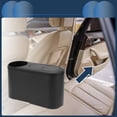 thumbnail image 2 of Unique Bargains Car Trash Can with Cup Holder Hanging Front Rear Seats Trash Bin Black 1 Pcs, 2 of 6