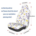 thumbnail image 2 of Lsque Daisies Flowers Pattern Car Seat Covers for Front Seats , Waterproof Seat Covers for Cars, Sporty Front Seat Covers,Car Seat Cover Protector Front Seats, 2 of 5