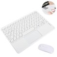 thumbnail image 2 of 1 set Bluetooth Keyboard Bluetooth mouse with Touchpad，Rechargeable Portable Wireless Bluetooth Tablet Keyboard with Trackpad Bluetooth mouseCompatible for iPad, iPhone,iOS Android Windows, 2 of 9