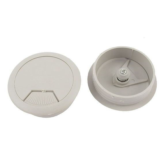 Uxcell Computer Desk Table Grommet Cable Tidy Outlet Hole Cover 1.57'Dia Gray 2Pcs