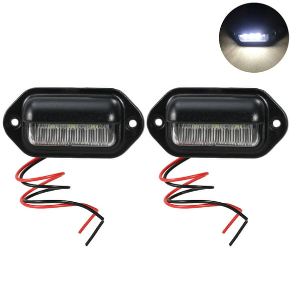 WINOMO - 2 luces LED para matrícula de coche (12 V), color negro