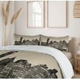 thumbnail image 6 of Ambesonne New York Duvet Cover Sets, Manhattan City Night, 2-King, Sepia Black, 6 of 7