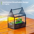 thumbnail image 2 of NCYP Glass Enclosure with Vent Holes for Insect, Spiders - 5.8'' x 3.8'' x 6.8'', Small Closed Front Opening Door Succulent Terarium - House Shape Habitat, Home Decor Black (No Plants), 2 of 12