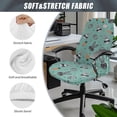 thumbnail image 6 of Renewold Office Chair Cover Universal Rotating Boss Chair Cover Printed Desk Chair Protector Stretch Fabric Cover with Elastic Bottom for Easter Decor, Easter Bunny Egg Carrot Green, S, 6 of 7