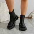 thumbnail image 2 of Mostsola Womens Chelsea Ankle Boots Platform Lug Sole Casual Round Toe Elastic Pull on Booties, 2 of 8