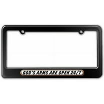 God's Arms Open 24 7, Religious Christian License Plate Tag Frame, Multiple Colors