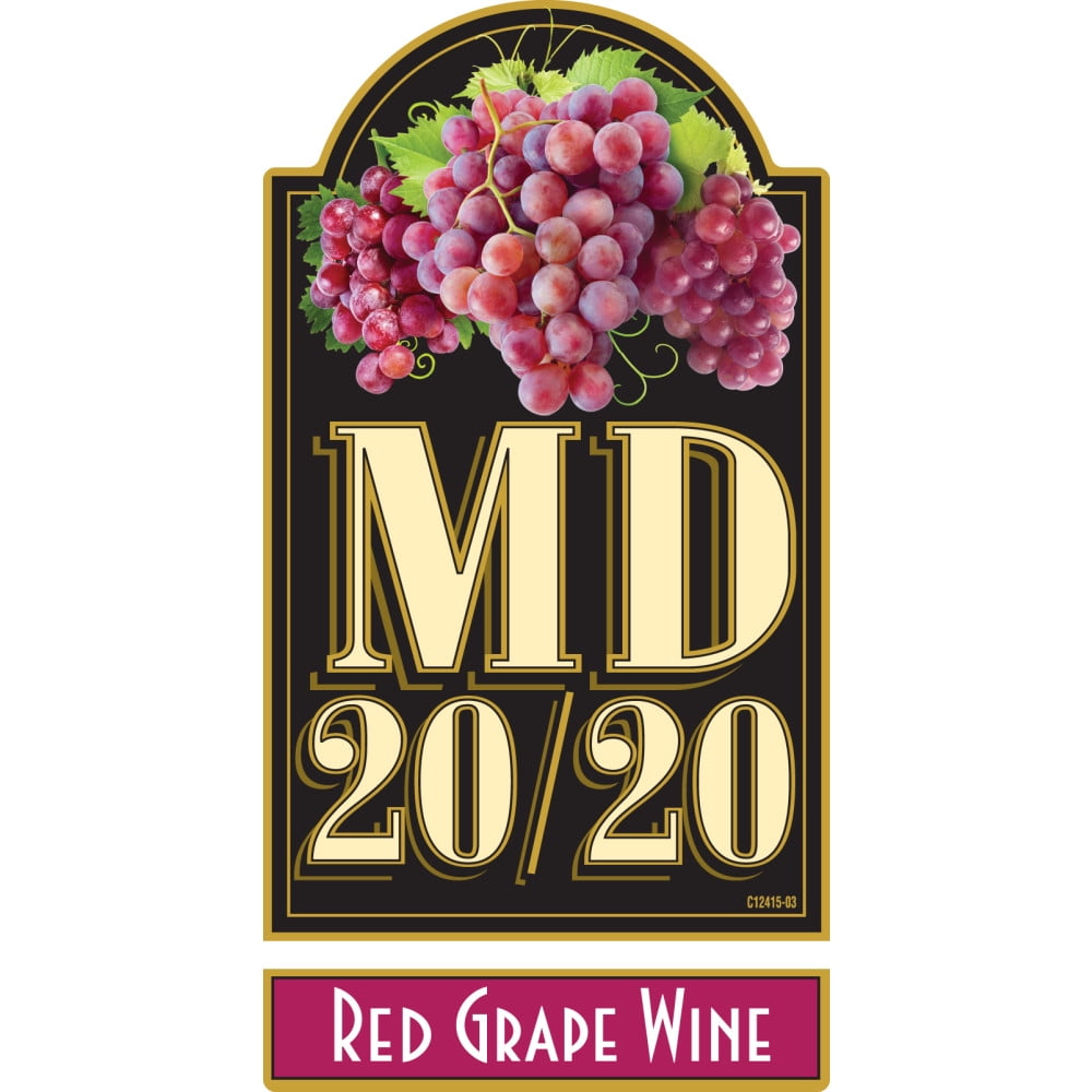 Md 20/20 Red Grape New York Flavored Wine, 750 ml Bottle, 13% ABV