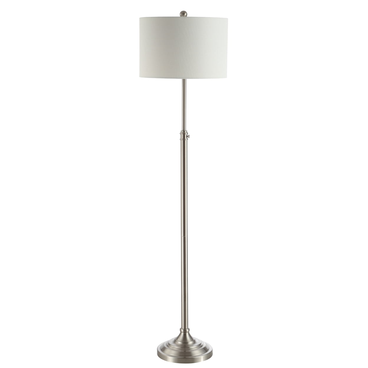Safavieh Leeland Simple Glam Floor Lamp, Brush Nickel