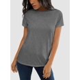 thumbnail image 2 of Womens Loose Fit Tshirts Short Sleeve Summer Tops Casual Workout Yoga Tunic T Shirts Tops, 2 of 6