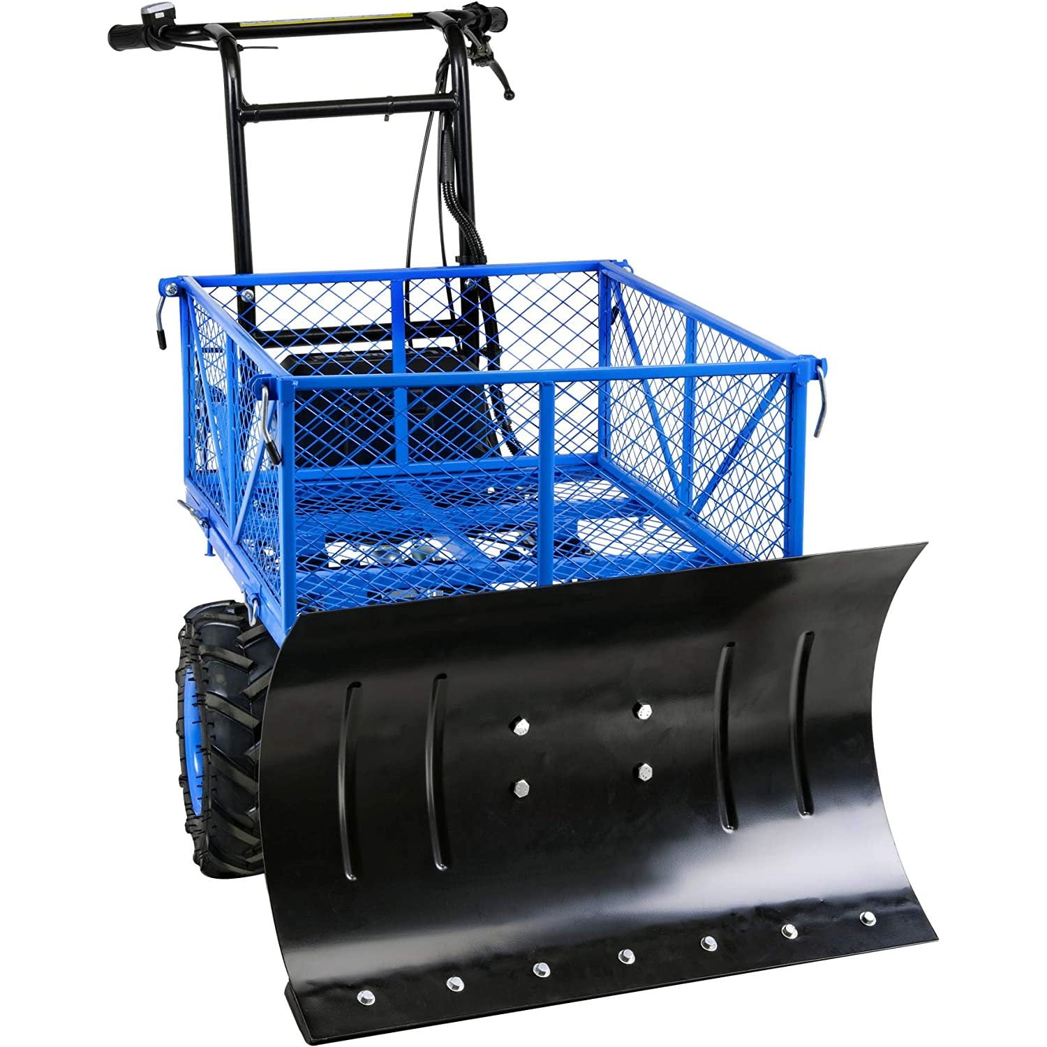 JIARUI Snow Plow Wagon Utility Electric Wheelbarrow Barrel Dump Power Wagon Mountable Steel