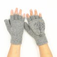thumbnail image 4 of Women Warm Thermal Gloves for Cold Weather Windproof Half Finger Touch Screen Gloves for Cycling Biking Sporting Driving Gray, 4 of 6