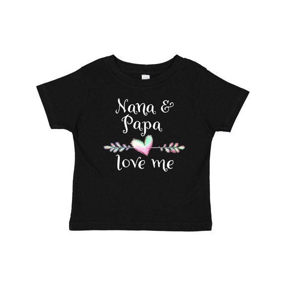 Inktastic Nana and Papa Love Me Heart Grandchild Boys or Girls Baby T-Shirt