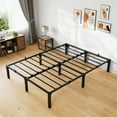 thumbnail image 2 of 14 Inch Heavy Duty Metal Bed Frame, Low Profile Platform with Sturdy Mattress Foundation, Noise Free Easy Assembly, No Box Spring Needed for King, Queen, Full, Twin Size, 2 of 7