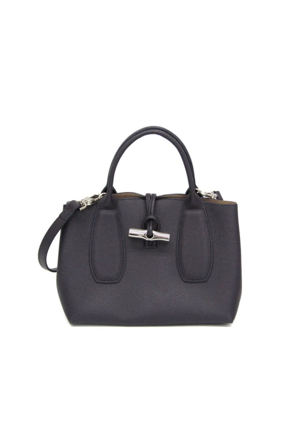 Pre-Owned Longchamp ROSEAU S 10095 HPN Women's Leather Handbag,Shoulder Bag Dark... (Good)