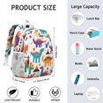 thumbnail image 6 of Cute Dinosaur Pattern Backpack for School,Cute School Bag,Schoolbag with Adjustable Shoulder Straps & Padded Back,15"x11.42"x5.5", 6 of 6
