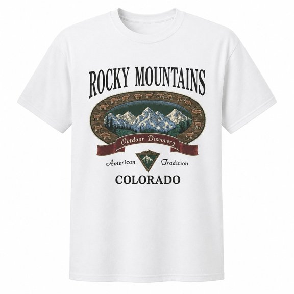 Rocky Mountains Colorado Graphic T-Shirt, Unisex Outdoor Mountain Tee