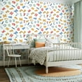 thumbnail image 2 of Peel and Stick Wallpaper Canvas Contact Paper ABC seamless simple cartoon style Cute dinosaur alphabet print hand Self Adhesive and Removable 24in x 118in, 2 of 8