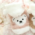 thumbnail image 4 of DOPI Pet Jacket Plush Keep Warm Winter Bear Pattern Hooded Double Layer Dog Cotton Coat for Autumn, 4 of 8