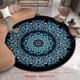 thumbnail image 2 of Alfombra étnica de mandala lavable para interiores, estilo bohemio, redonda, antideslizante, moderna, para sala de estar, dormitorio y comedor., 2 of 7