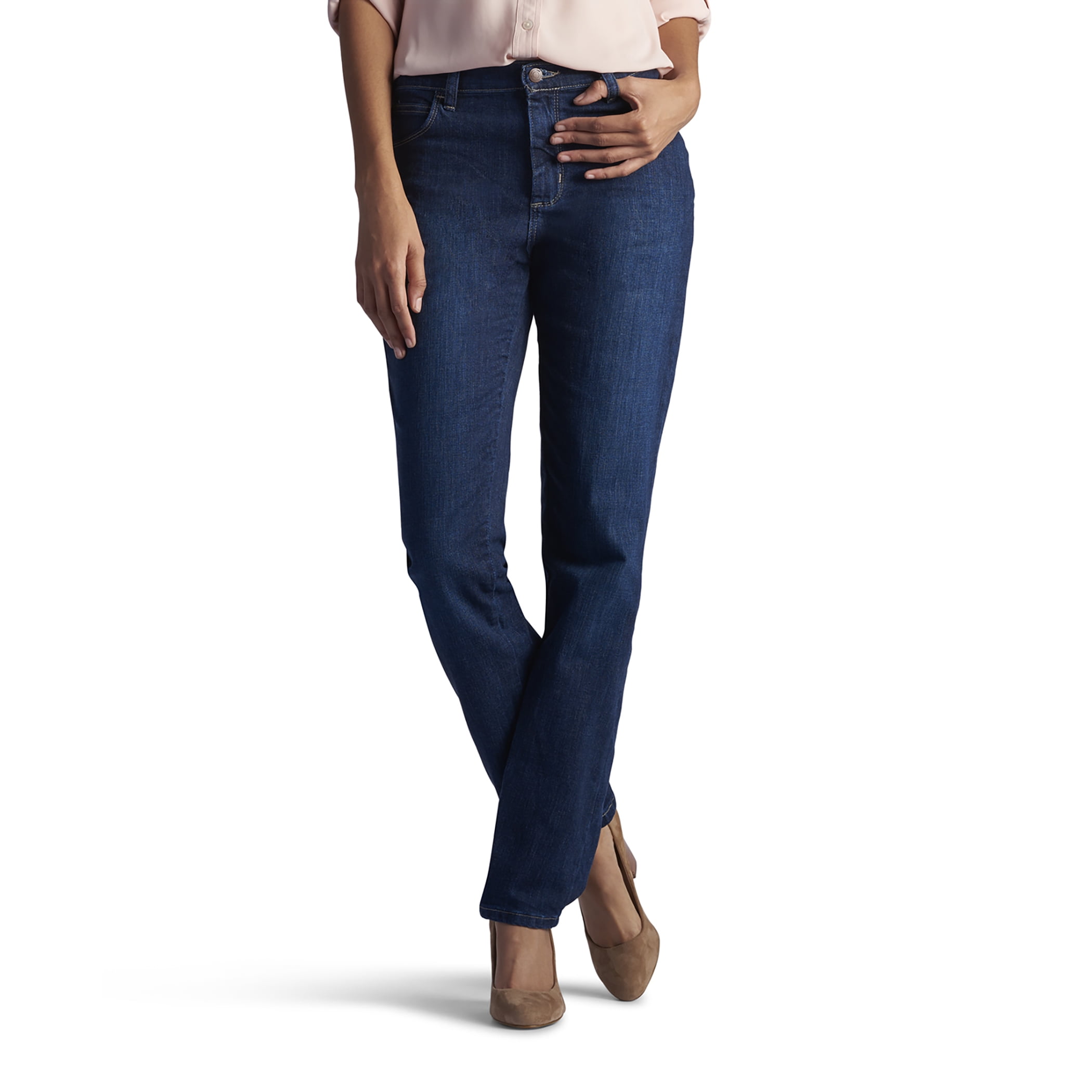 Lee Women's Relaxed Fit Straight Leg Jeans 