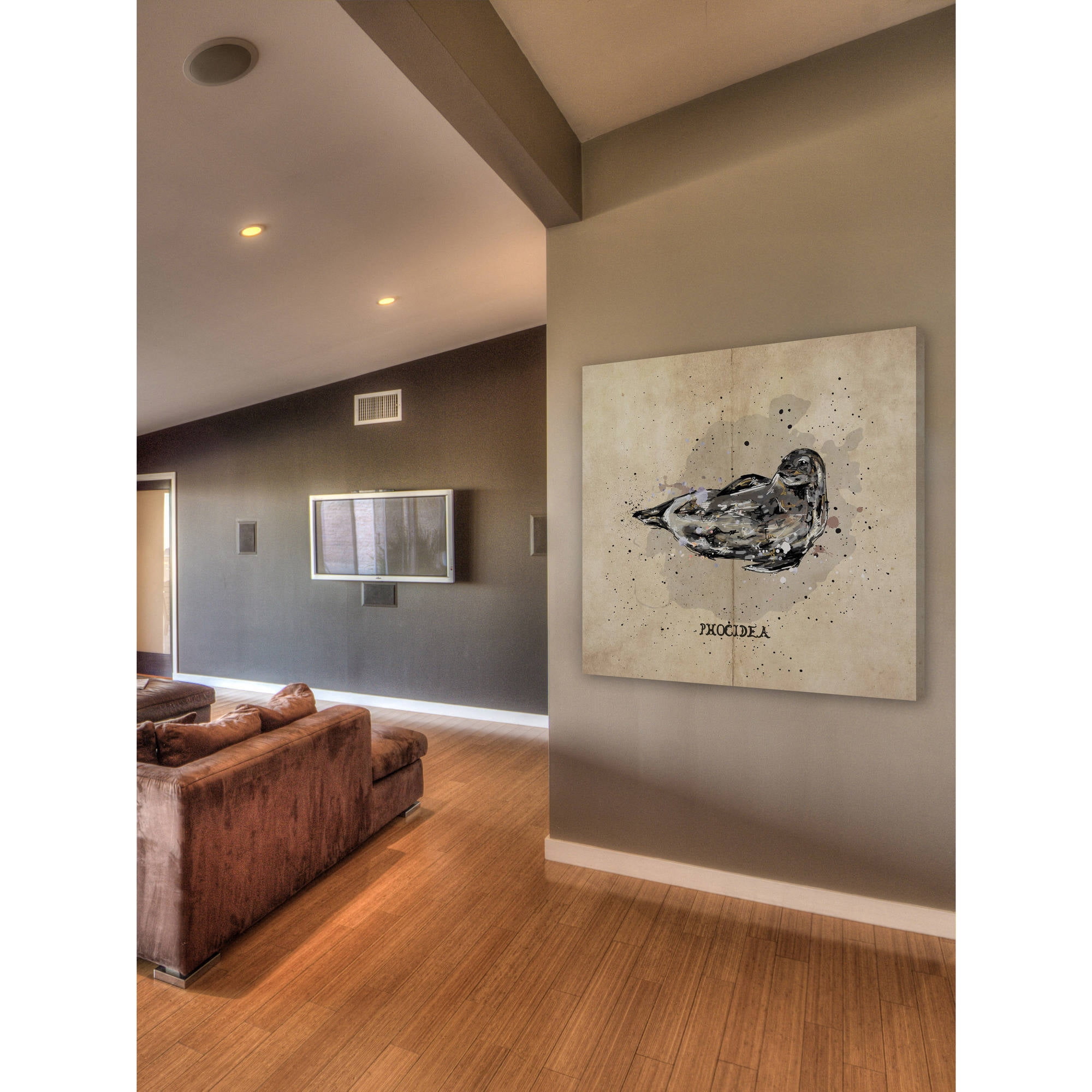 "Phoque" Painting Print on Wrapped Canvas