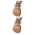 thumbnail image 4 of Bewildely Ramillete de muñeca hecho a mano y ligero con flor nupcial decorativa para dama de honor de tela Type3 NO3, 4 of 6
