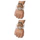 thumbnail image 3 of Ounissouiy Ramillete de muñeca decorativo de tela para dama de honor, flor nupcial, hecho a mano y ligero, rosa, N21, color caqui N21 caqui 2piezas, 3 of 6