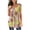 Yellow, variant on JINMGG Spring ! Women Fashion V- Neck Floral Printed Tunic Tops Buttons Short Sleeve T-Shirt