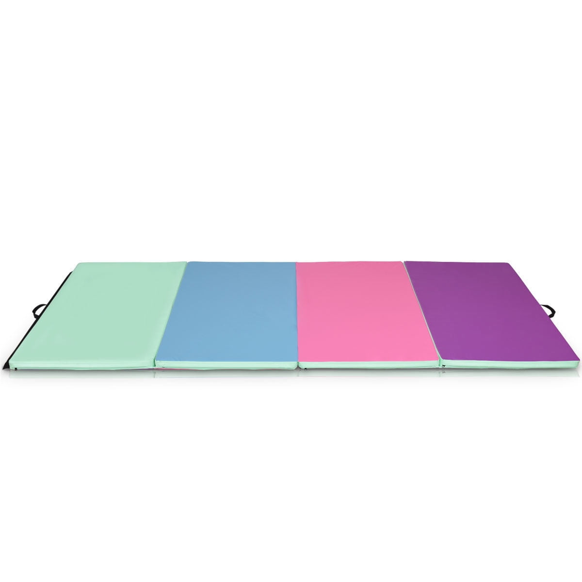 Gymax 4 Ft. x 10 Ft. x 2 In., Portable Gymnastics Mat Folding Aerobics Exercise Gym Mat Fitness