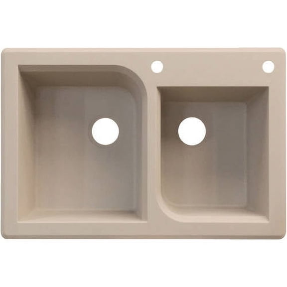 Transolid Radius 33'' L x 22'' W Double Basin Drop-in Kitchen Sink