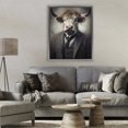 thumbnail image 3 of Stupell Industries Eclectic Sophisticated Bull Portrait Gray Floating Frame Canvas Art, 25 x 31, by Ray Powers, 3 of 8