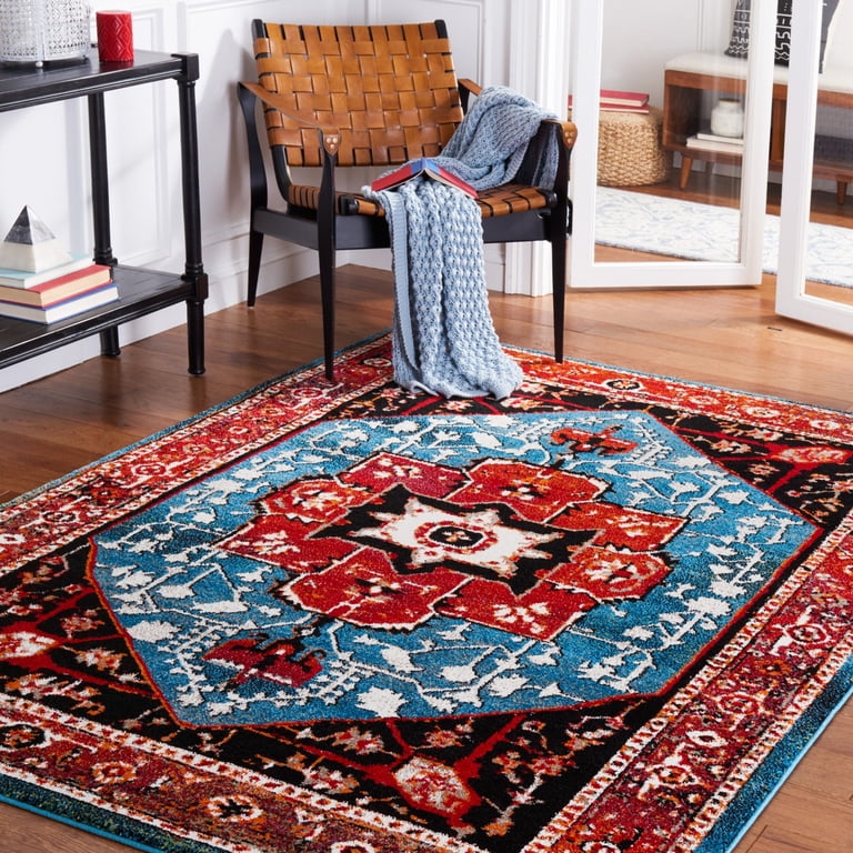SAFAVIEH Vintage Hamadan Kimmee Oriental Area Rug, Red/Blue, 9' x