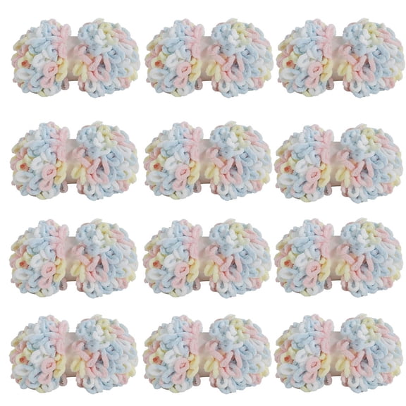 12Pcs Bulky Loop Yarn for Finger Knitting Soft,Off The Hook Loop Yarn,No-Needle Craft Chenille Yarn for Crocheting, Hand-Knitting Yarn (9.8 yds,3.5 oz Each Skein)