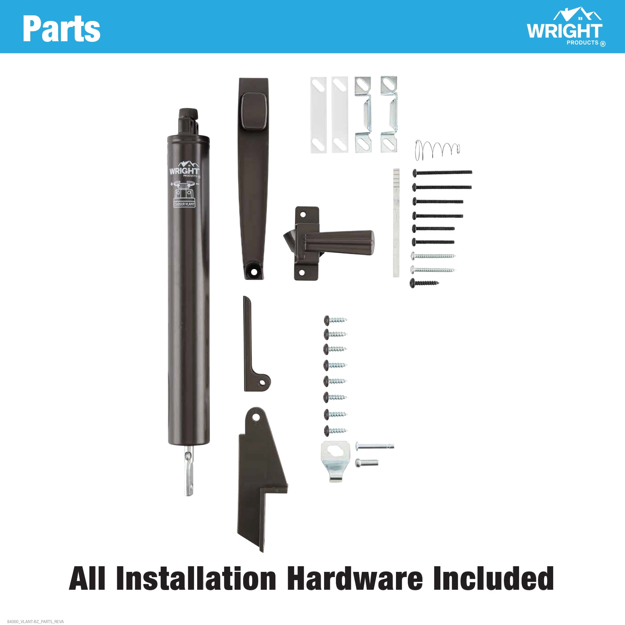 Wright Products Lanai Closer and Latch Combo, Bronze