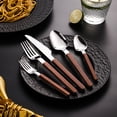 thumbnail image 3 of 20-piece set Stainless Steel Flatware Set, Modern Handle Silverware Cutlery Set for Home Kitchen & Daily Dining, 3 of 6