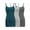 Green Teal/H.Grey/Charcoal Grey, variant on 3-Pack - Women's Basic Cami with Adjustable Spaghetti Straps Tank Top (Large, Charcoal Grey/White/Black)