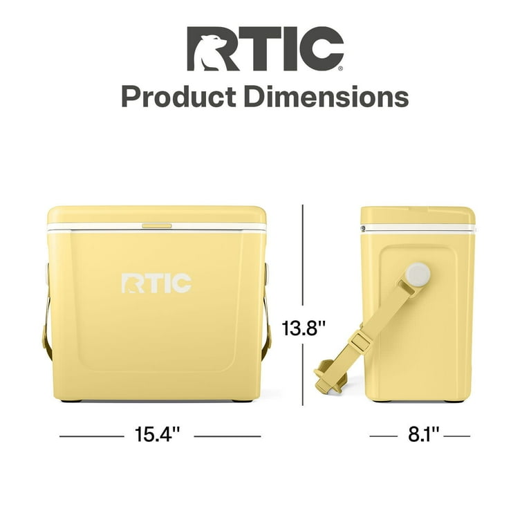 RTIC Road Trip Cooler, 16 QT, 20 Can Hard-Sided Ice Chest Cooler