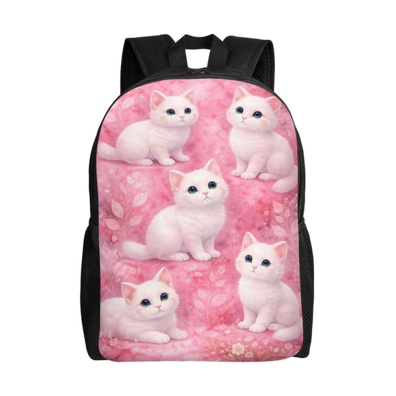 Kittens Cat Backpack Full Front Print Travel Laptop Bag for Men and Women
