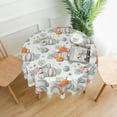 thumbnail image 2 of Thanksgiving Fall Round Tablecloth 60 Inch for Watercolor Autumn Pumpkin Tablecloth Polyester Washable Circle Table Cover Table Cloth for Kitchen Dining Room Picnic Patio Wedding Party, 2 of 6