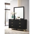 thumbnail image 2 of Kendall 6-drawer Dresser with Mirror Black and Gold, 2 of 4