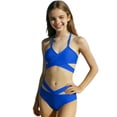 thumbnail image 1 of Girls Swimsuits for Kids Split Color Splicing Short Sleeve 2 Pc Beach Swimsuit Pc1Pc, 1 of 9