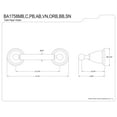 thumbnail image 2 of Kingston Brass BA1758BB 2.44 in. Heritage Toilet Paper Holder, Brushed Brass, 2 of 3