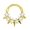 Gold 8mm, variant on OUFER Septum Piercing Ring 316L Surgical Steel Helix Earring 16G Square Clear CZ Hinged Segment Clicker Gold Daith Piercing Jewelry Rook Earrings For Women Men 8MM