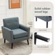 thumbnail image 2 of Yeshouse Sillón tapizado moderno de mediados de siglo con patas de madera y cojín grueso. Sillón de lectura compacto con respaldo alto para sala de estar, dormitorio y oficina, 2 of 8
