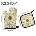 thumbnail image 2 of Yayeee Oven Mitts and Pot Holder Set of 4 Heat Resistant Kitchen Gloves Baking Hot Pad, Floral Birds Pattern, 2 of 5