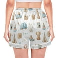 thumbnail image 2 of Women's Silk Pajama Shorts Camera Rabbit Elephant Pajama Shorts Women's Casual Pajama Shorts with Pockets, 2 of 6