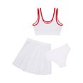 thumbnail image 2 of YONGHS Girls 3 Piece Bikini Bathing Suit Swimsuit Swimwear Cropped Tankini with Swim Skirts White 8Y/130, 2 of 7